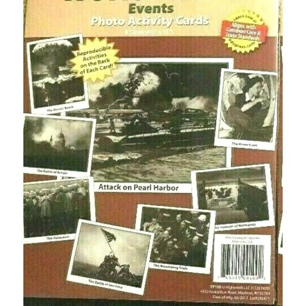 Hands On Heritage World War II Events 8 Photo Activity Cards School Rare